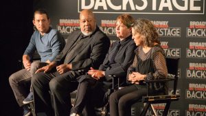 Arts panel discussion with Miguel Cervantes (Alexander Hamilton in HAMILTON), Dr. Marcus Robinson (Collaboraction), Esther Grimm (3Arts) and Nena Torres (University of Illinois at Chicago Inter-University Program for Latino Research)